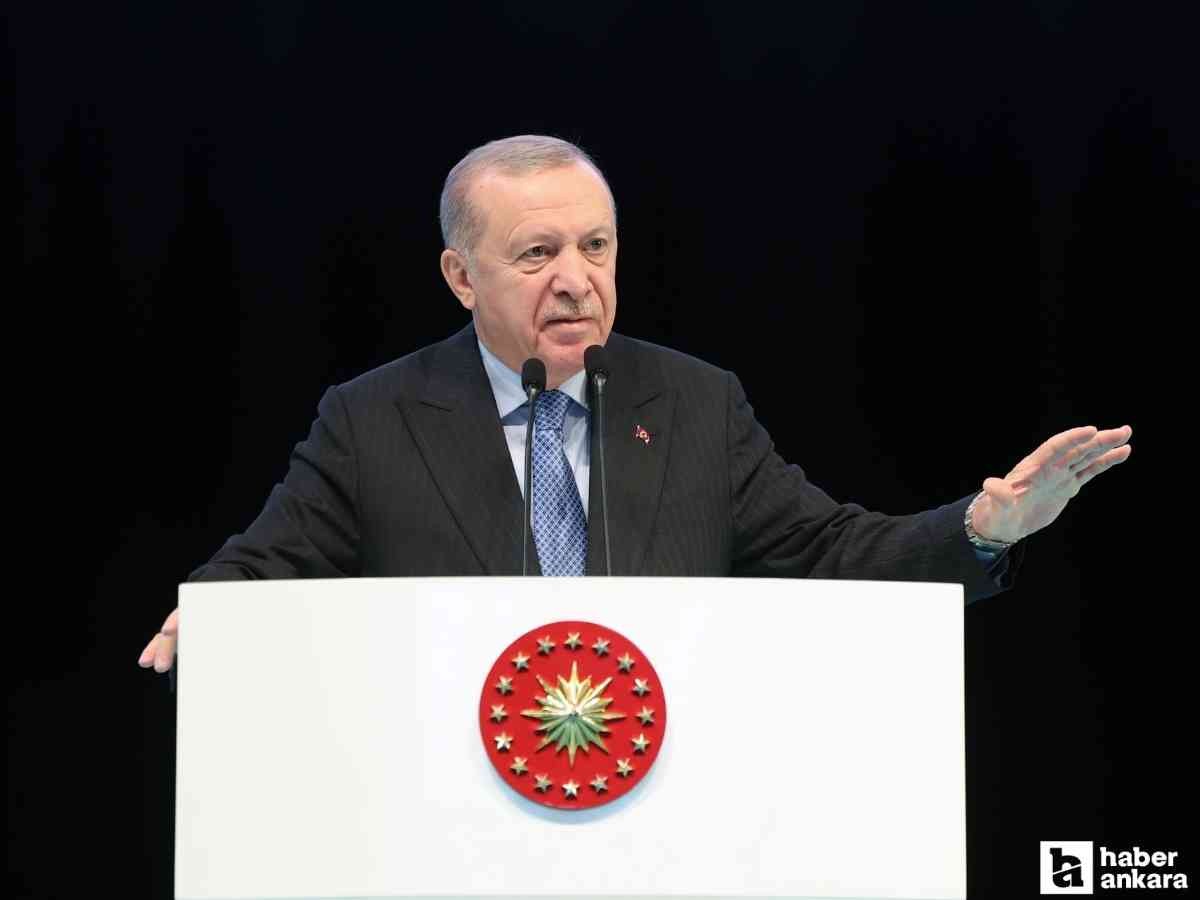 Cumhurbaşkanı Erdoğan: 'Hamd olsun üreten bir Türkiye var'