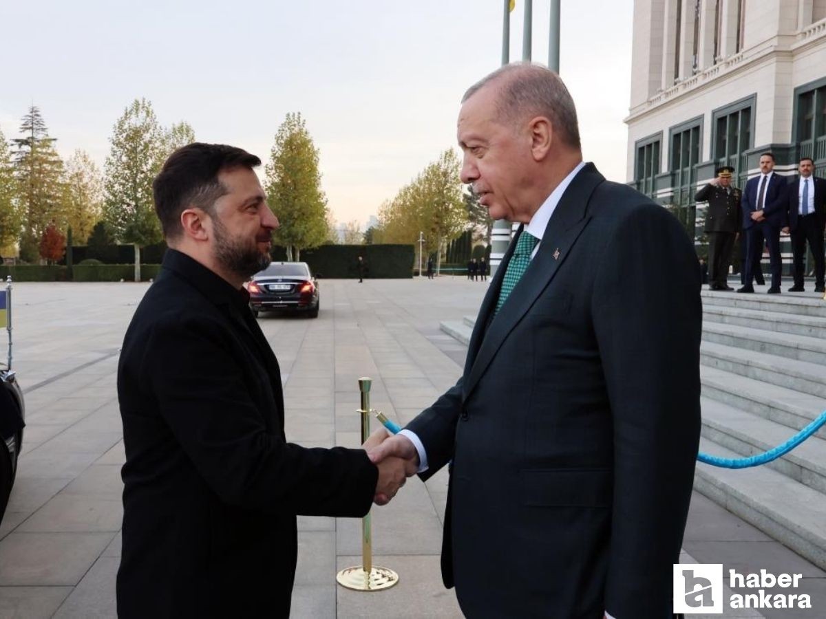 Cumhurbaşkanı Erdoğan ve Ukrayna Devlet Başkanı Zelenskiy Cumhurbaşkanlığı Külliyesi'nde bir araya geldi