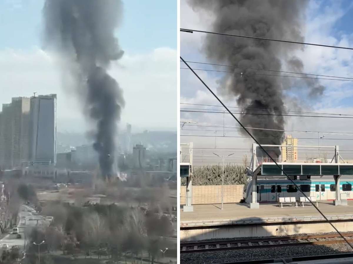 Türk Patent Enstitüsü yanında sebebi bilinmeyen patlama ve yangın!