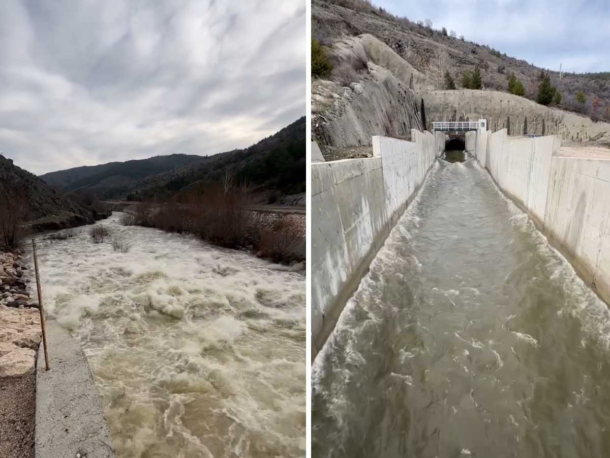 Çamlıdere Barajı'nı besleyen Gerede Işıklı Regülatörü coştu!