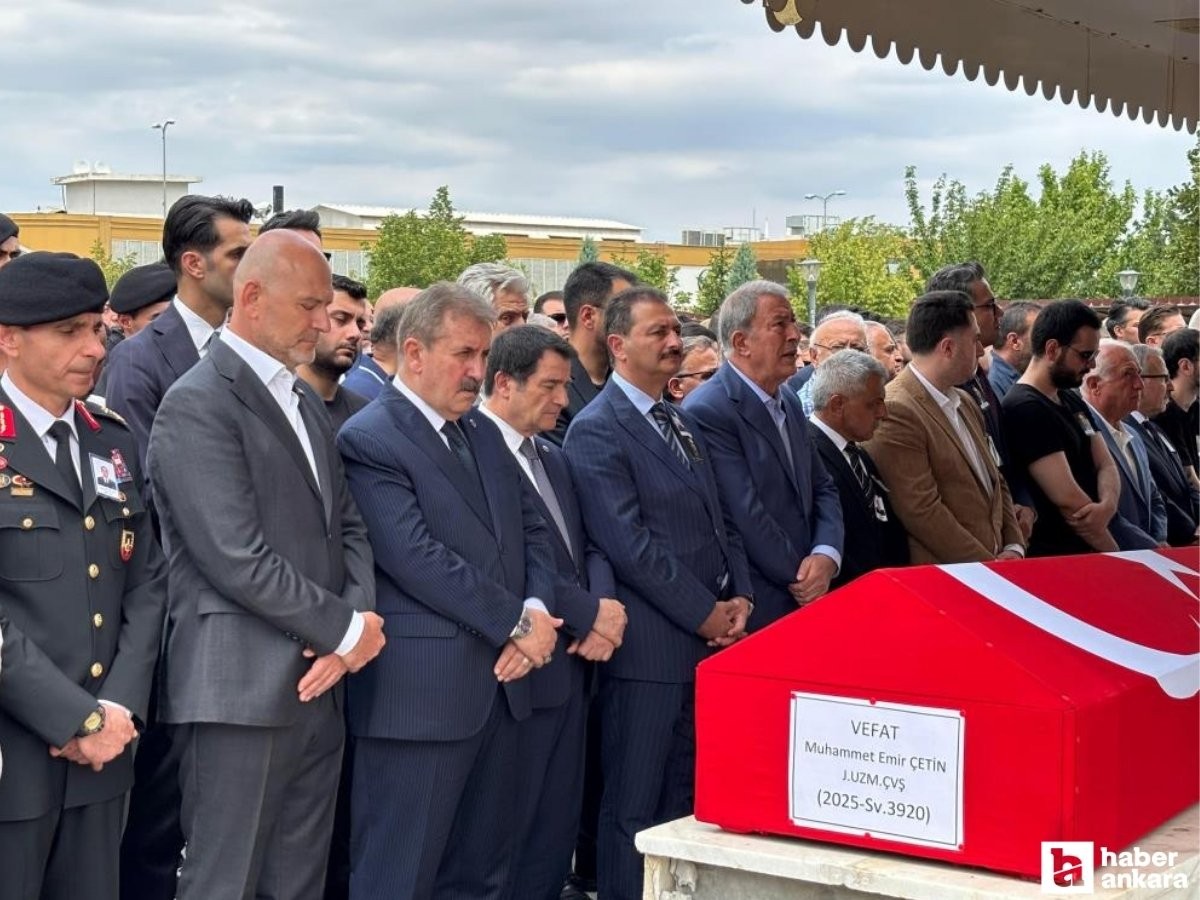 Altındağ'da motosiklet kazasında vefat eden uzman çavuş son yolculuğuna uğurlandı