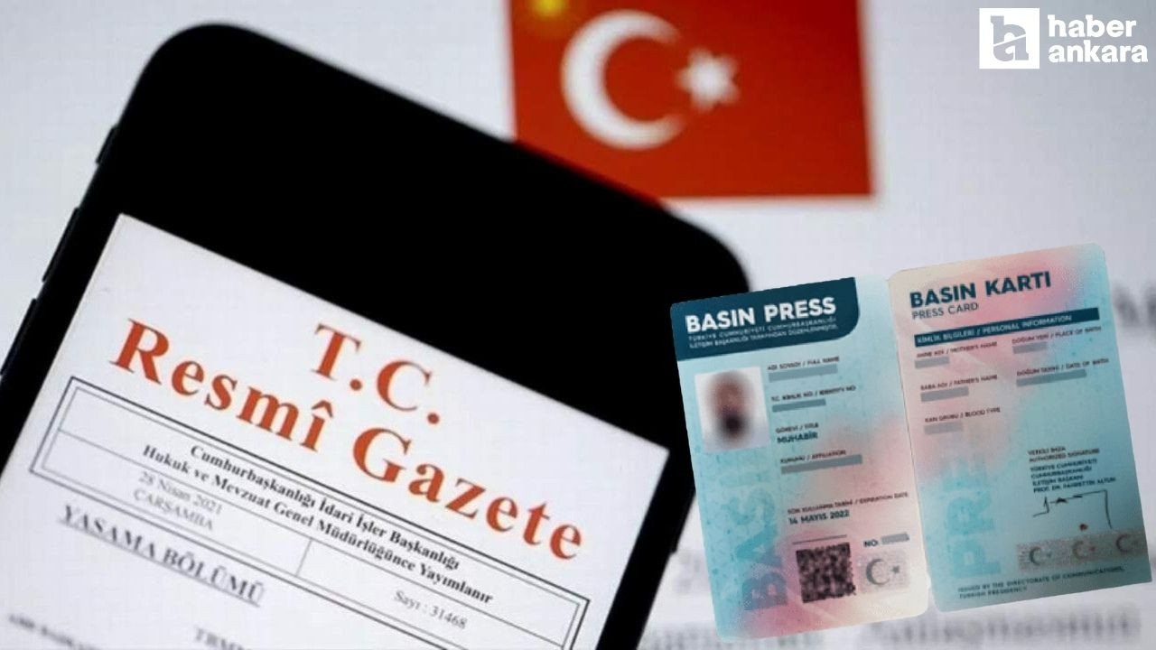Basın Kartı yönetmelik değişikliği Resmi Gazete'de