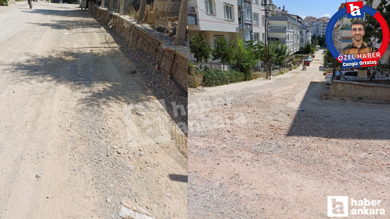 Etimesgut Ülkü Yolu caddesi sakinleri asfalt atılmayan yol ve elektrik kesintisi mağduriyeti yaşıyor