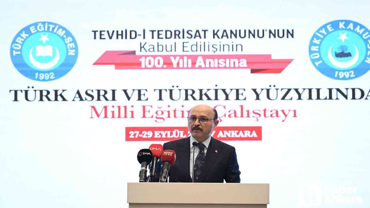 Türk Asrı ve Türkiye Yüzyılında Milli Eğitim Çalıştayı Ankara'da düzenlendi