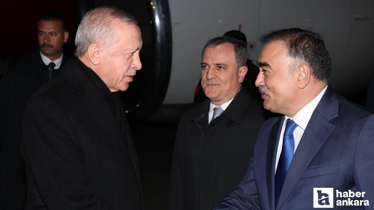 Cumhurbaşkanı Erdoğan Dünya İklim Eylemi Zirvesi için Bakü'ye gitti
