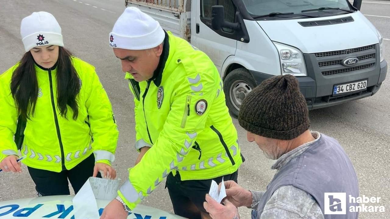 Ankara'da kış lastiği zorunluluğu denetimleri başladı