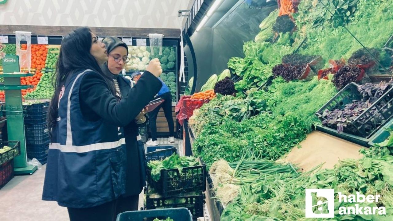 Ankara’da ekiplerden market ile restoranlara etiket ve fiyat denetimi