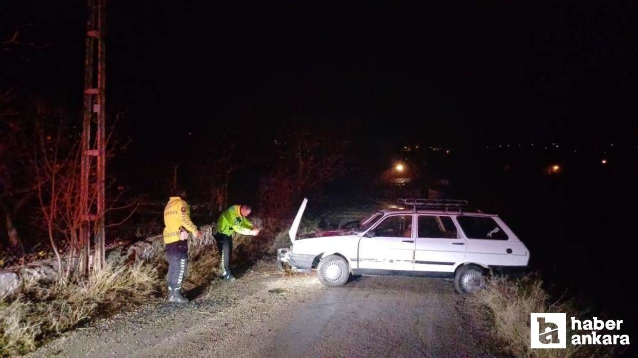 Çorum'da kaza yapan alkollü sürücü aracını bırakıp hastaneye gitti