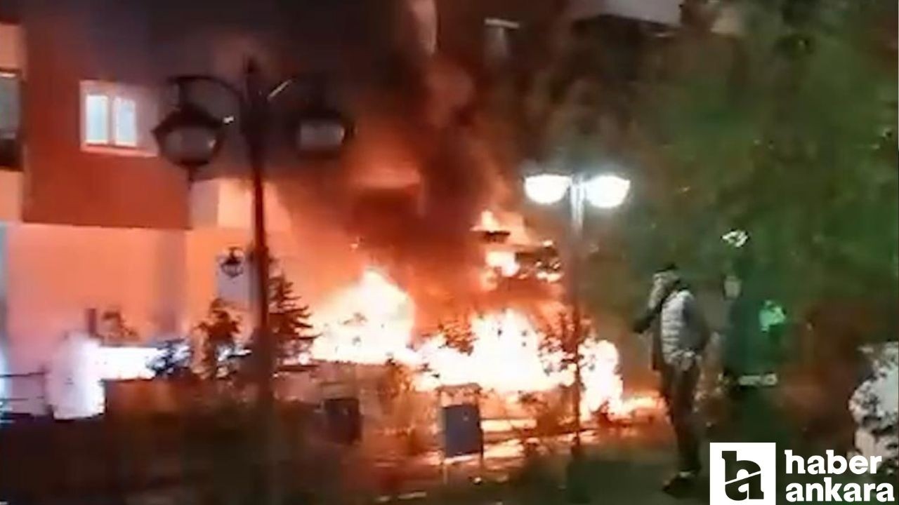 Kırıkkale’deki Kırım Parkı’nda bank yangını!