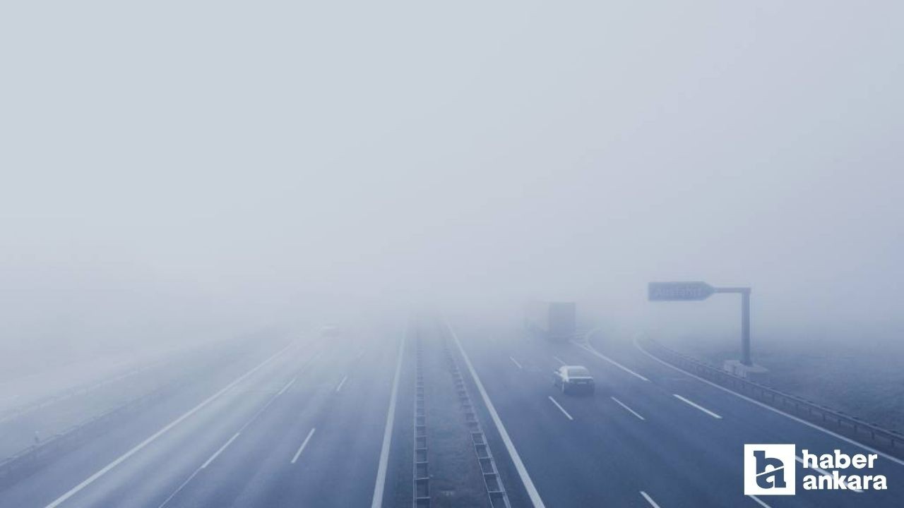 Çankırı - Ankara karayolunda sis dalgası trafiği yavaşlattı