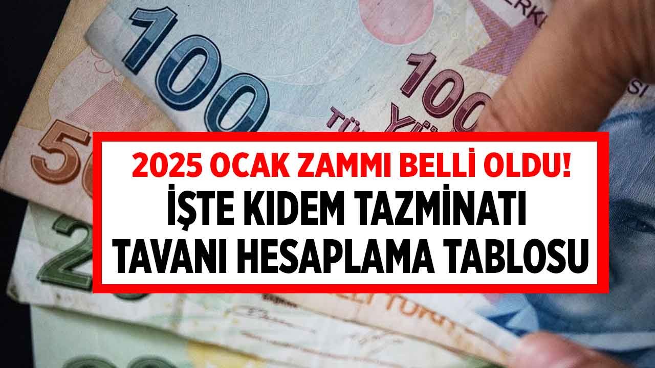 2025 kıdem tazminatı tavanı! Ocak tavan üst sınırı hesaplama