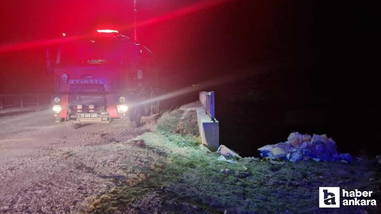 Çorum'da bir vatandaş köprüden aşağı düştü