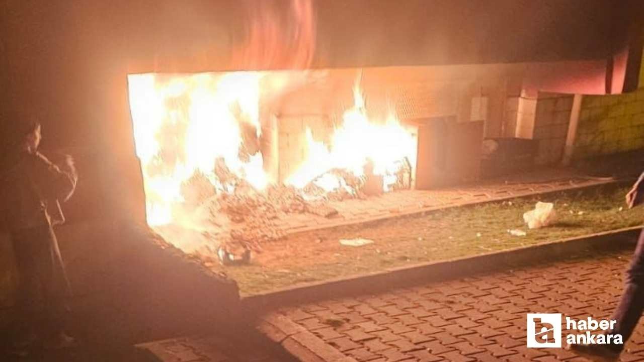 Kahramankazan'da çöp yangını
