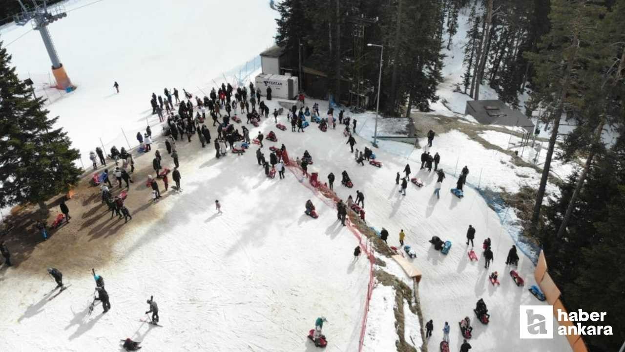 Ankaralılar yarıyıl tatilinin son gününde Ilgaz Dağı'nda