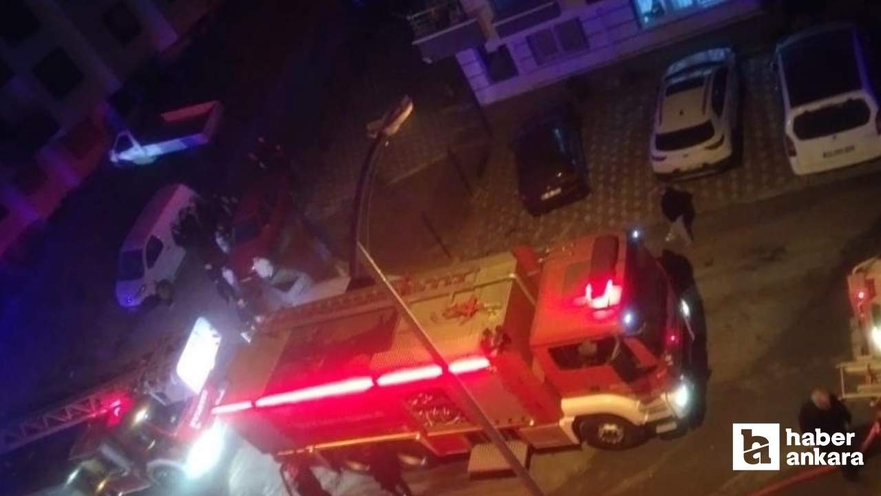 Ankara Mamak'ta apartmanda çıkan yangın korkuttu