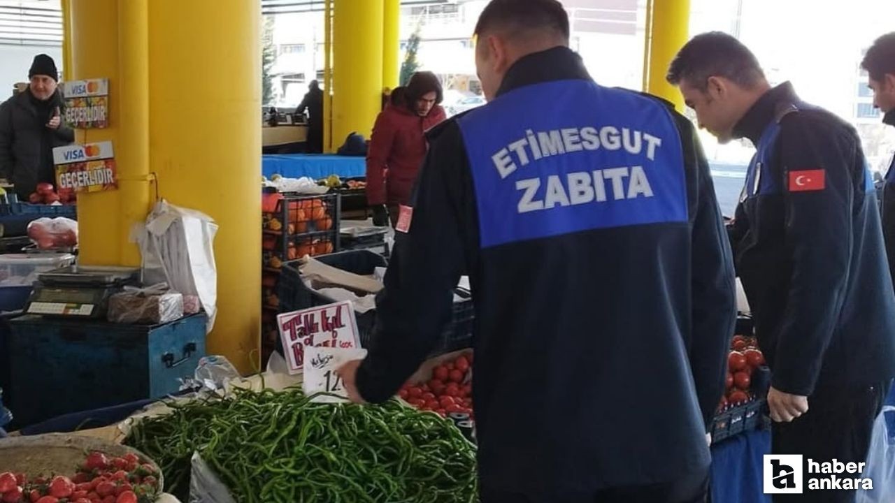 Etimesgut Belediyesi Zabıta ekiplerinden halk sağlığı denetimi