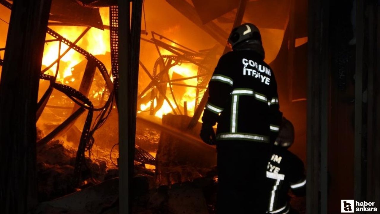 Çorum'da fabrika yangını: 2 saat içinde kontrol altına alındı