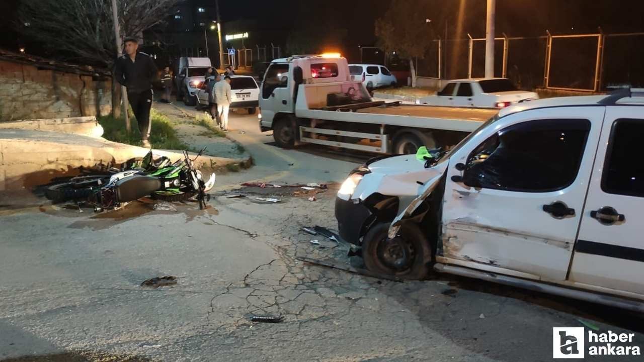 Kırıkkale'de kazada yola savrulan motosiklet sürücüsü hastanede hayatını kaybetti