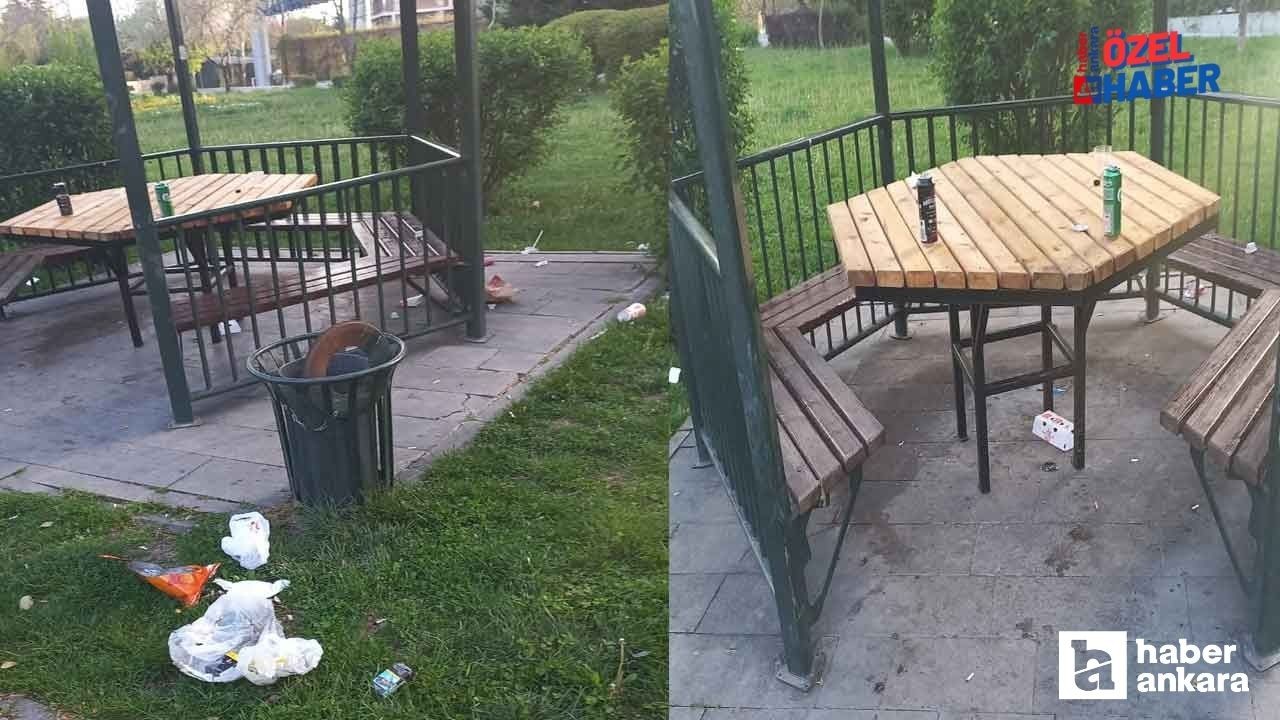 Ankara'daki parkların hali içler acısı! Çöp tepkisi büyüyor