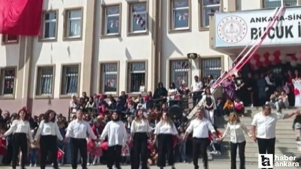 Bu sefer öğretmenler oynadı öğrenciler alkışladı! Ankara'da 23 Nisan kutlaması