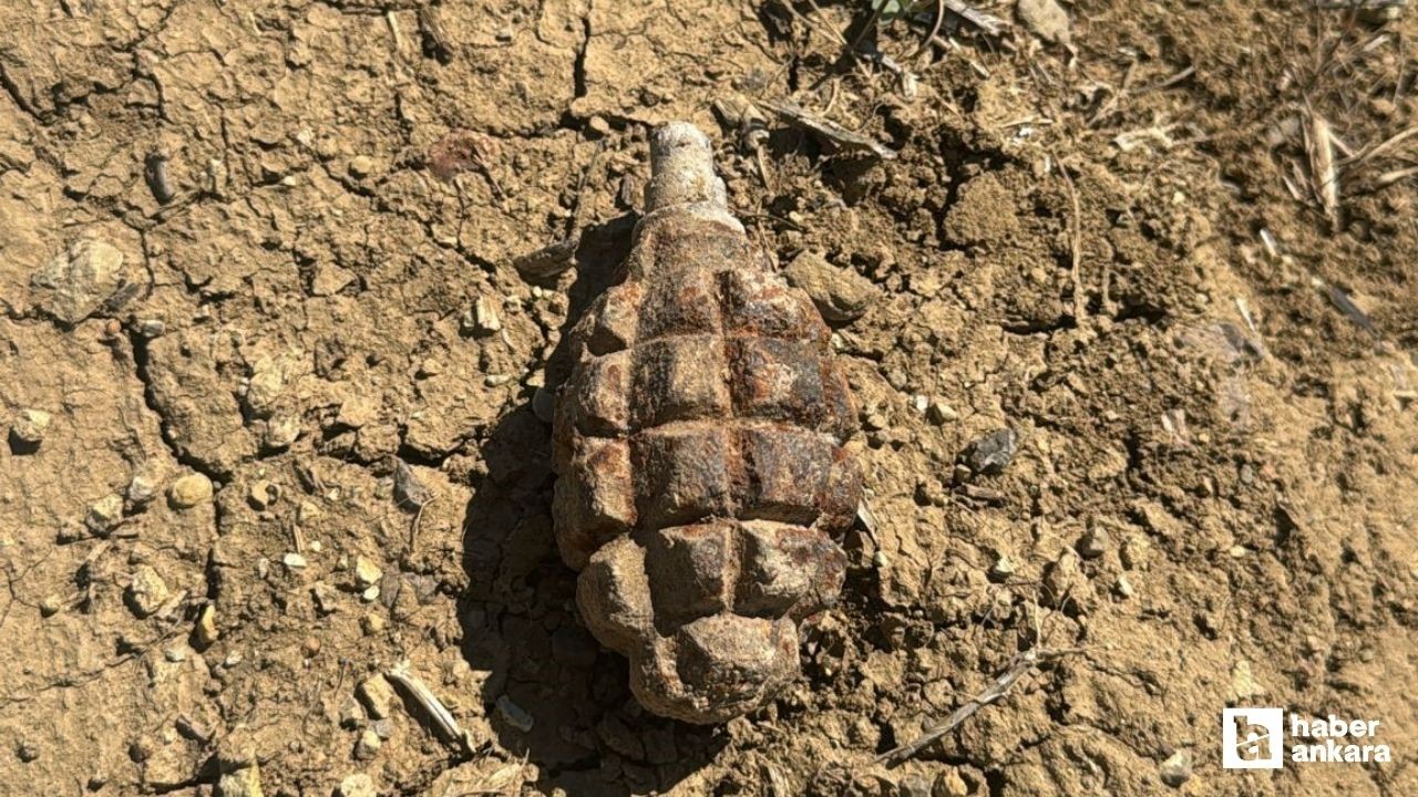 Polatlı'da 1921'den kalma patlamamış el bombası bulundu