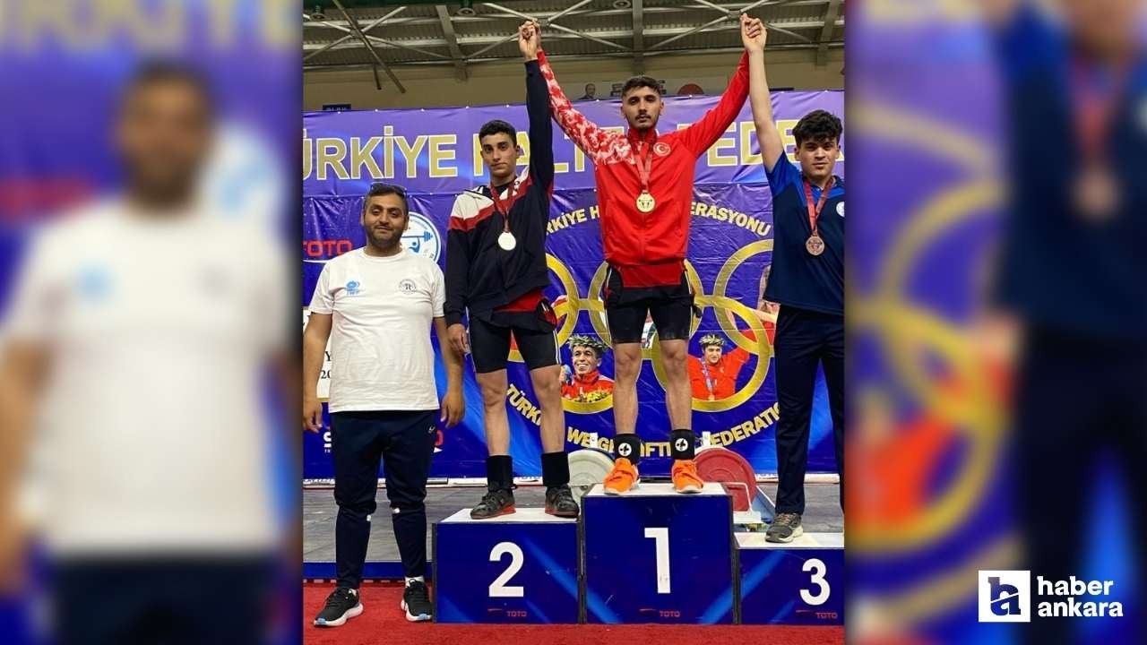 Kahramankazan Belediye Spor'un sporcusu halterde Türkiye şampiyonu oldu
