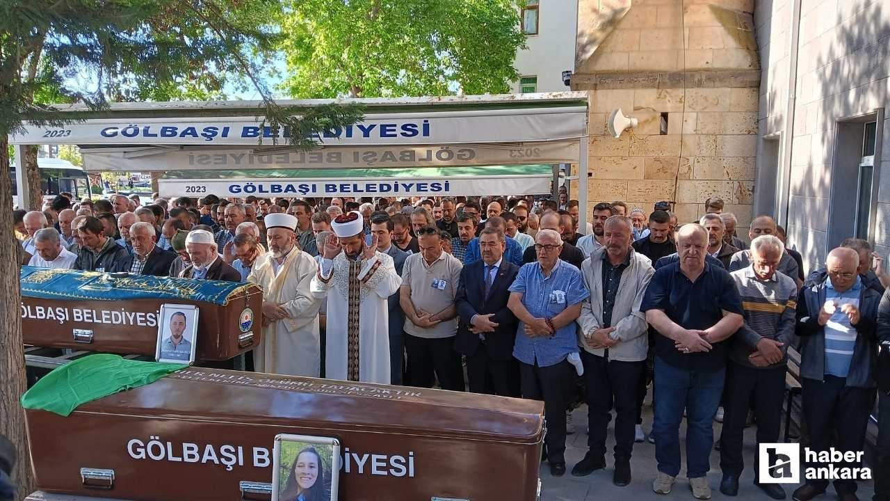İzmir'de hayatlarını kaybeden genç çift Gölbaşı'nda defnedildiler