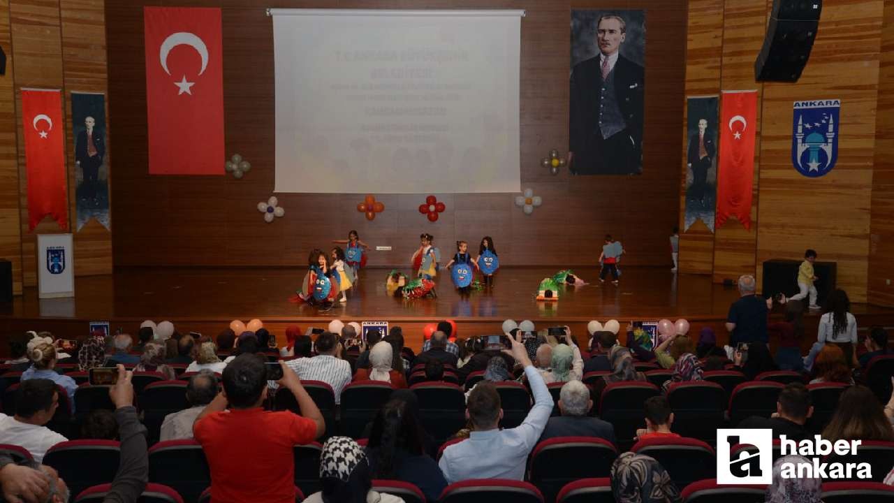 Kahramankazan Belediyesi miniklerin yıl sonu gösterisine ev sahipliği yaptı