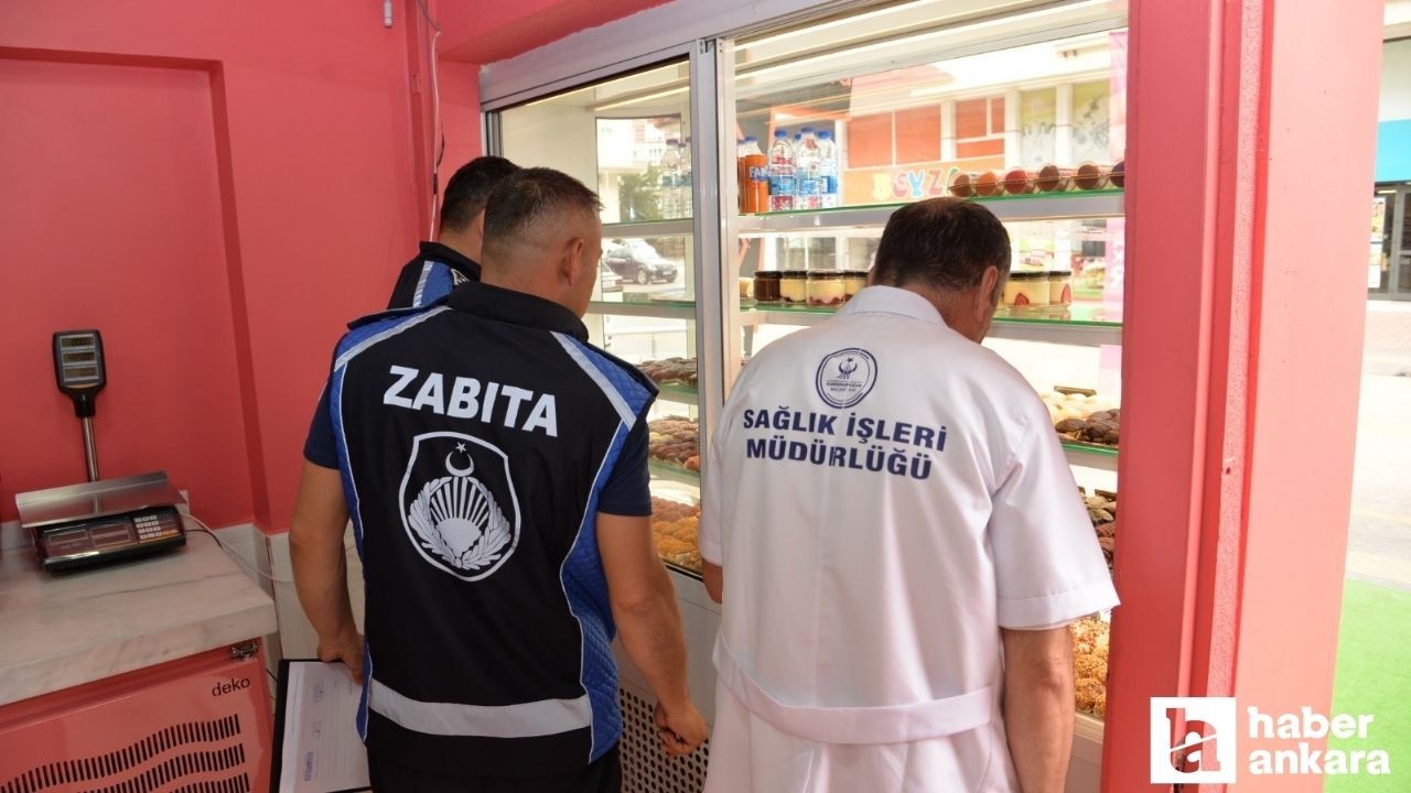 Kahramankazan Belediyesi ekipleri tatlıcıları denetledi
