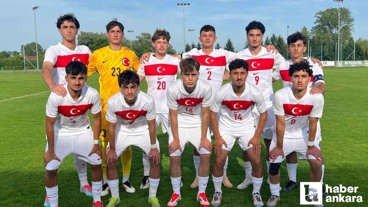 Ankaragücü futbolcusu Miraç Şimşek'in ilk 11'de başladığı maçta Milliler 3-3 berabere kaldı