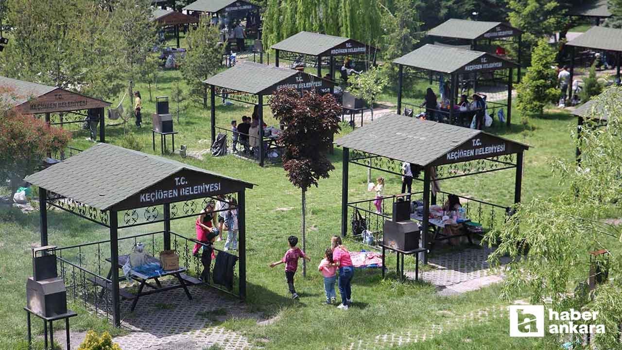 Keçiörenlilerin bayram adresi mesirelik alanlar oldu!