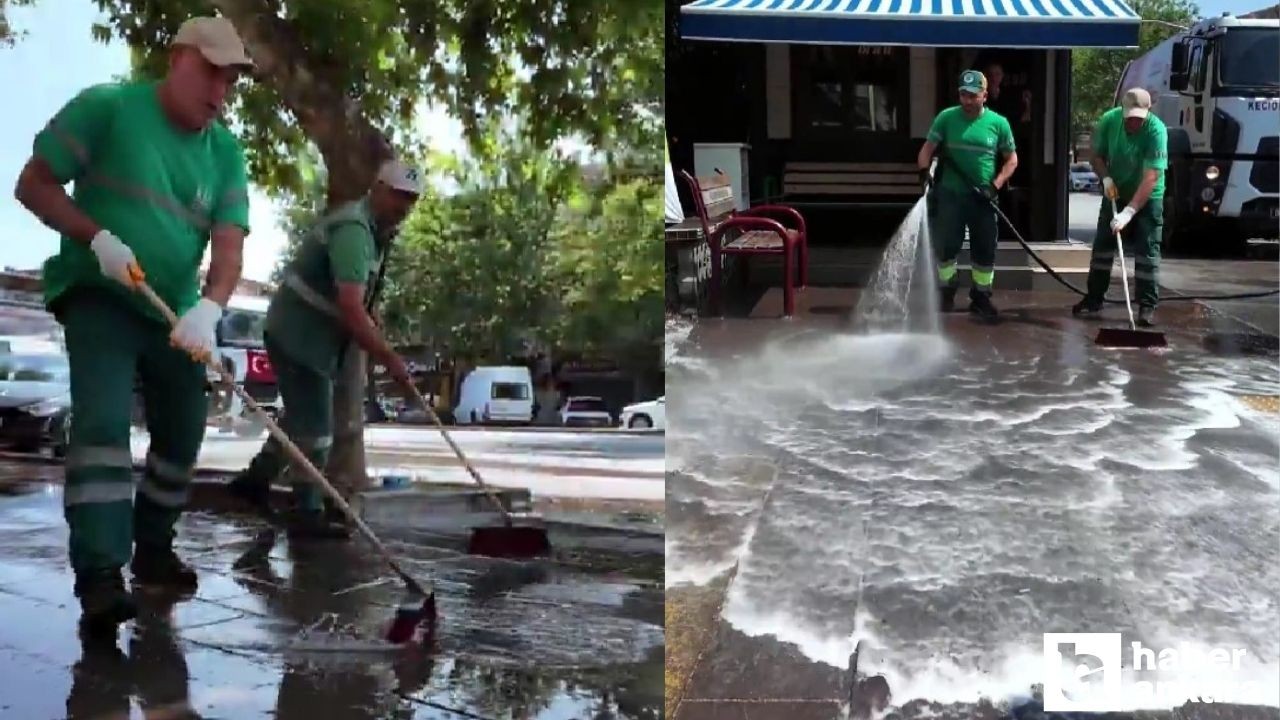 Keçiören Belediyesi ilçeyi günlük olarak temizlemeyi sürdürüyor