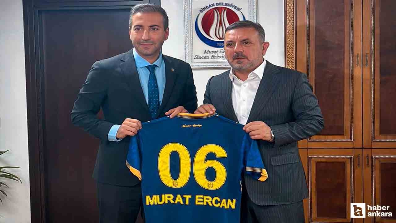 Ankaragücü Başkanı Tekin'den Sincan Belediye Başkanı Murat Ercan'a ziyaret