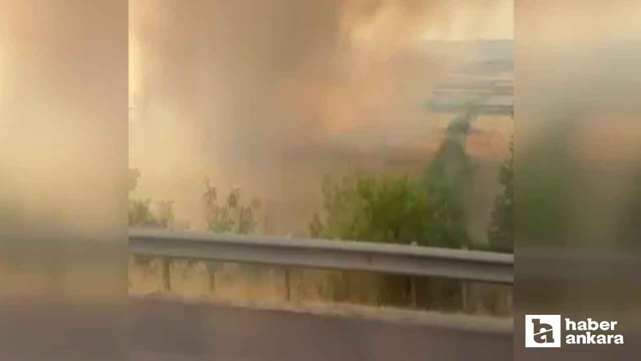 Polatlı'da hobi bahçesi yangını: Arpa tarlası kül oldu!