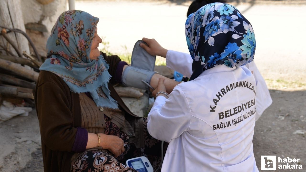Kahramankazan Belediyesi evde sağlık hizmeti uygulamasI devam ediyor