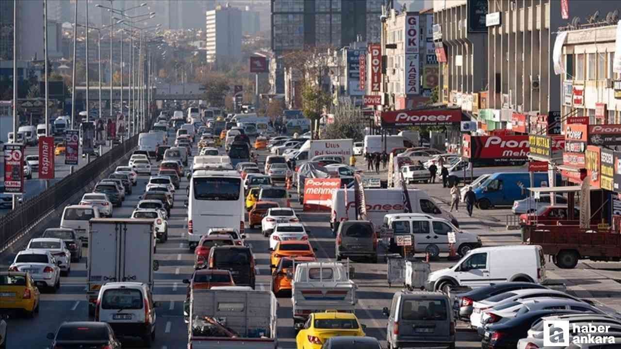 Başkentte trafiğe kayıtlı toplam taşıt sayısı 3 milyona yaklaştı