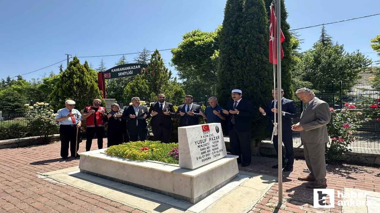 Kahramankazan Belediyesi Şehit Yusuf Pazar'ı kabri başında andı