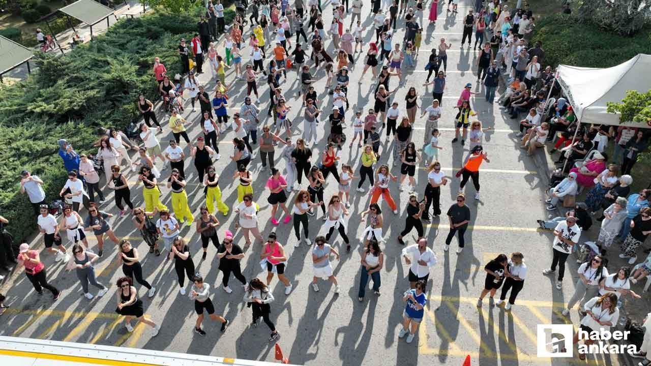 Etimesgut Belediyesi'nin ücretsiz zumba festivaline yoğun ilgi!