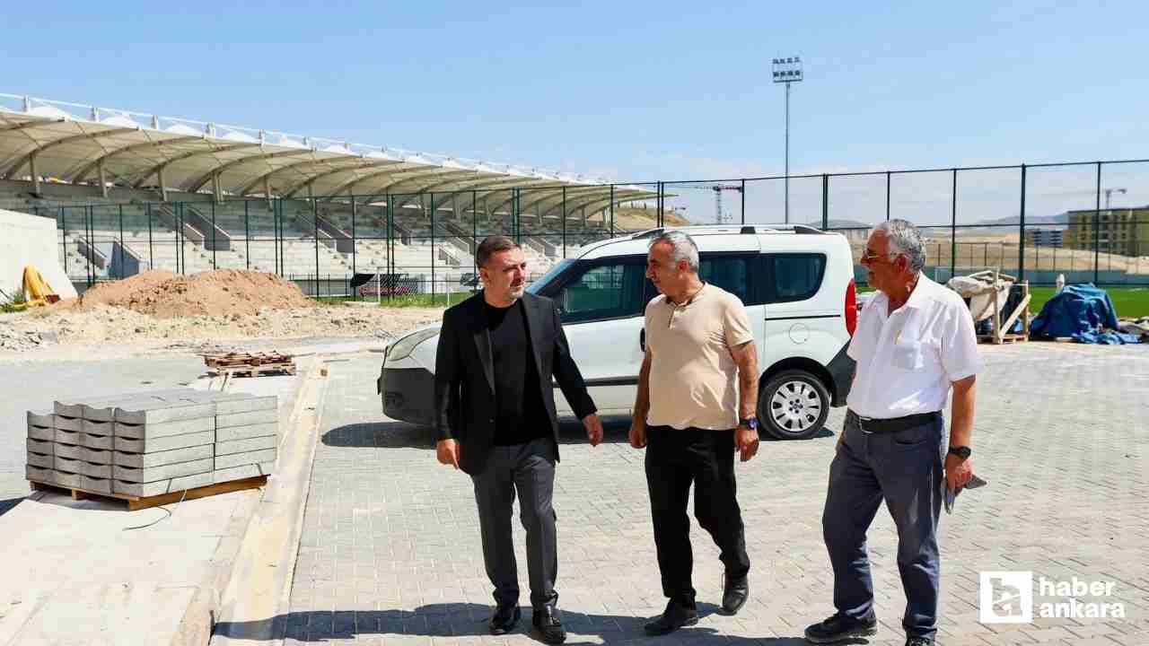 Başkan Murat Ercan Şahintepesi Spor Kompleksi'nde çalışmaları inceledi