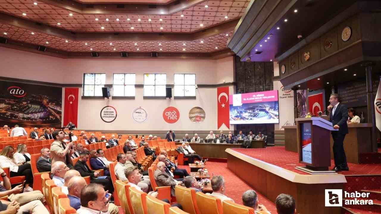Ankaragücü Başkanı Tekin ATO'da komite başkanlarına konuşma yaptı
