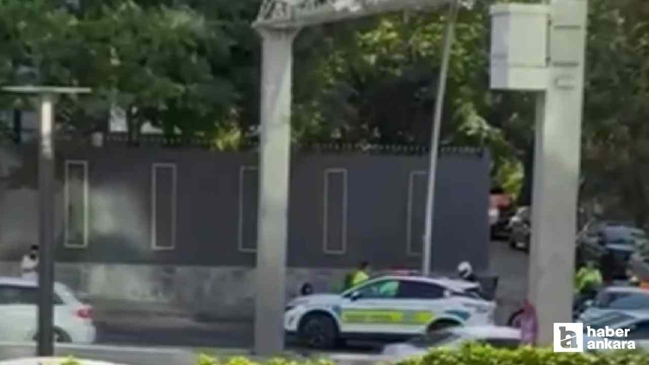 Çankaya'da trafik kazasına karışan şahıs, polisin silahını almaya çalıştı