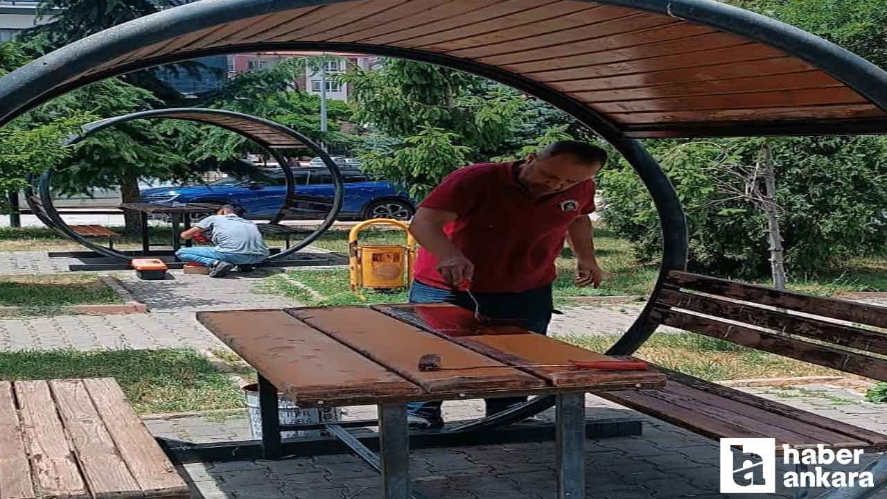 Pursaklar Belediyesi çardakları bakıma aldı