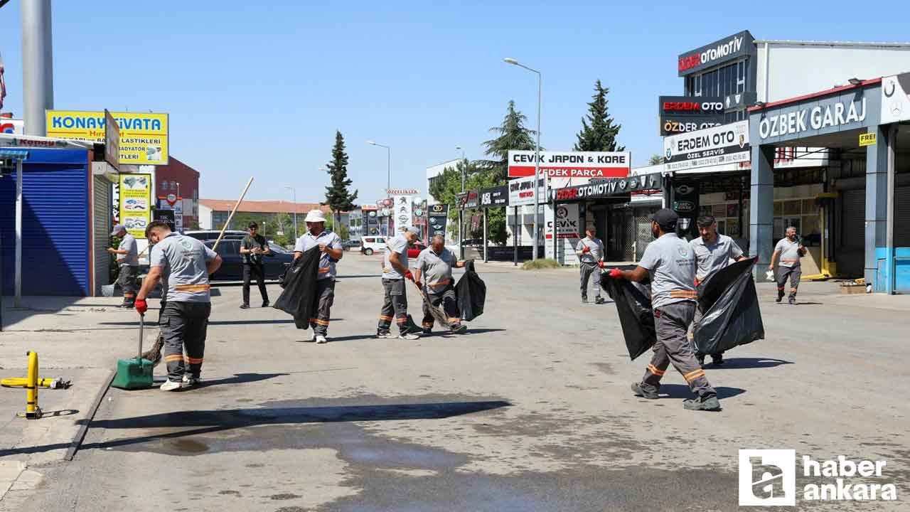 Etimesgut Belediyesi'nden Şaşmaz Oto Sanayisi'nde kapsamlı temizlik