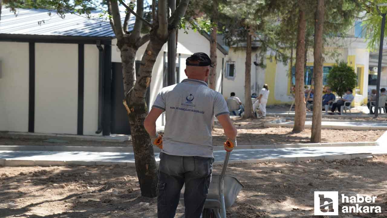 Kahramankazan Belediyesi Sancak Parkı ve Çay Bahçesi’ni yeniliyor