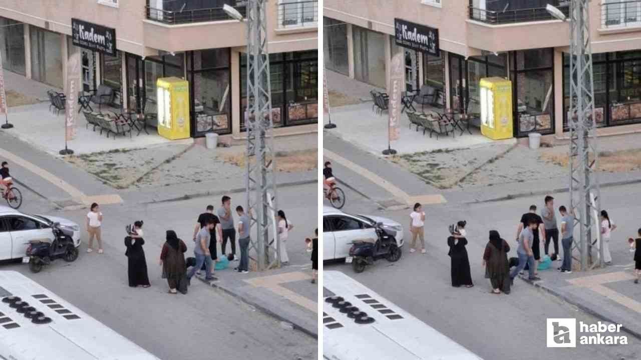 Sincan'da otomobil ve motosiklet çarpıştı 1 kişi yaralandı