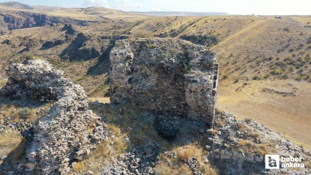 Beypazarı'nda Tabanlıoğlu Kalesi'nde arkeolojik çalışmalar sürüyor