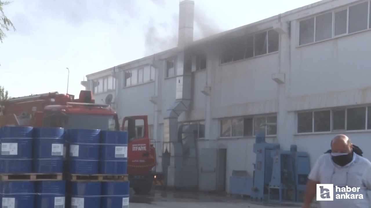 Sincan'da boya fabrikasında çıkan yangın güçlükle söndürülebildi