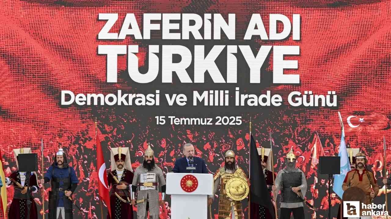 Cumhurbaşkanı Erdoğan Gölbaşı'nda düzenlenen 15 Temmuz programına katıldı