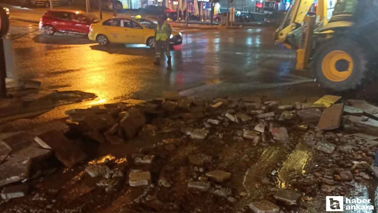 Keçiören Belediyesi ekiplerinden sel felaketi sonrası müdahale!