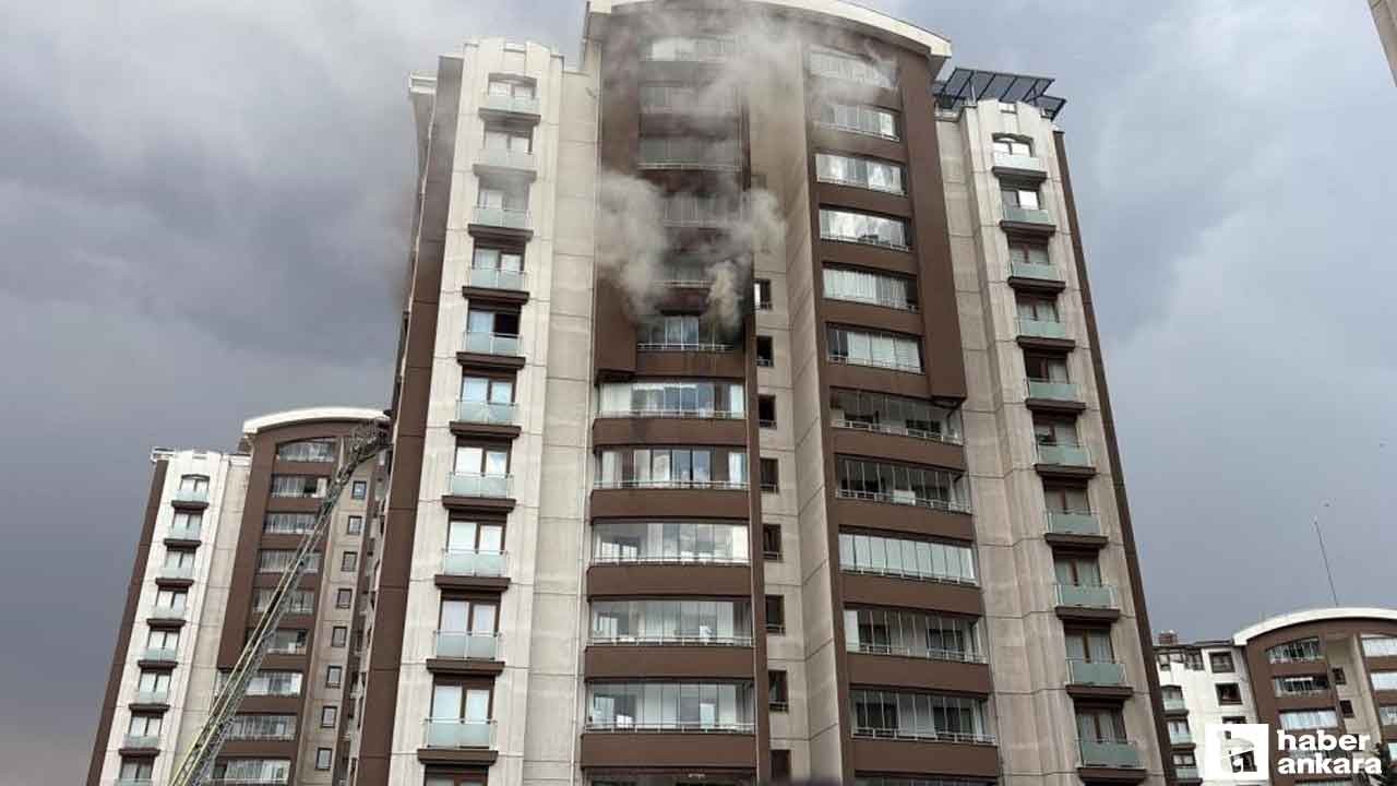 Keçiören'de 14 katlı binada yangın: 2 kişi kurtarıldı!